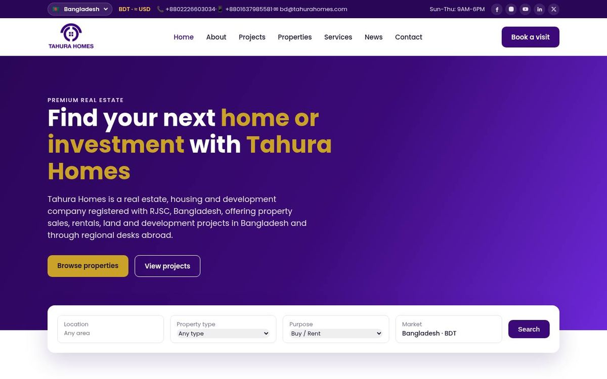 Tahura Homes screenshot